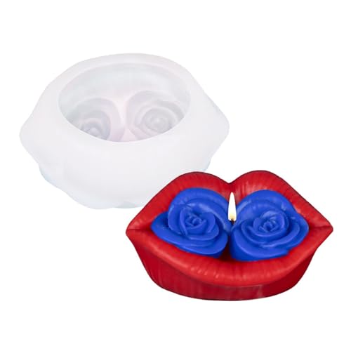 JS MOLD Rose Blumen Silikonform,kerzenformen zum gießen,3D silikonform Kerzenform Blume Kerzengießformen, Formen für Kerzenherstellung,DIY-Kunsthandwerk (RX-140) von JS MOLD