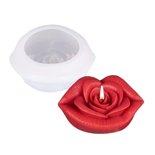 JS MOLD Rose Blumen Silikonform,kerzenformen zum gießen,3D silikonform Kerzenform Blume Kerzengießformen, Formen für Kerzenherstellung,DIY-Kunsthandwerk (RX-141) von JS MOLD