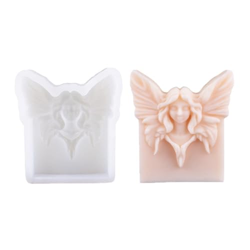 JS MOLD Schmetterling Silikonform, Schmetterlingselfen-Kerzen-Silikonform,3D Silikonformen Gießformen Schmetterling,Gipsformen Zum Gießen Schmetterling,DIY Handwerk (A) von JS MOLD