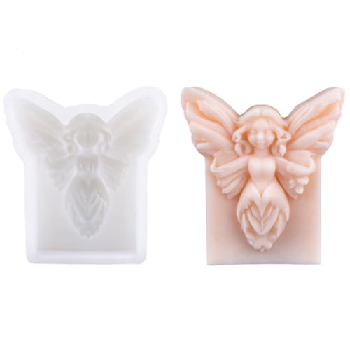 JS MOLD Schmetterling Silikonform, Schmetterlingselfen-Kerzen-Silikonform,3D Silikonformen Gießformen Schmetterling,Gipsformen Zum Gießen Schmetterling,DIY Handwerk (B) von JS MOLD