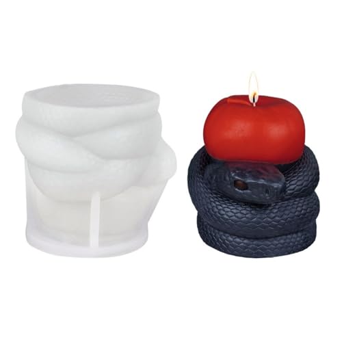 JS MOLD Silikon-Kerzenformen,Halloween 3D Schlangen Kerzengießform, Silikonform Kerzen,kerzenwachs zum Gießen Für Kerzen, Gips, Heimdekoration (MC-259) von JS MOLD