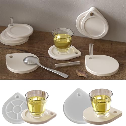 JS MOLD Silikonform Kerzenhalter,Gießformen Beton Silikon Kerzenhalter, Resin Silikonform Tablett,Gipsformen zum Gießen,DIY Kerzen Formen,Kerzenform Silikon,Kerzenformen Zum Gießen Set (Q01) von JS MOLD