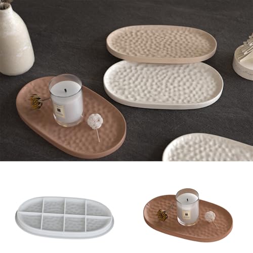 JS MOLD Silikonform Kerzenhalter,Gießformen Beton Silikon Kerzenhalter, Resin Silikonform Tablett,Gipsformen zum Gießen,DIY Kerzen Formen,Kerzenform Silikon,Kerzenformen Zum Gießen Set (Q03) von JS MOLD