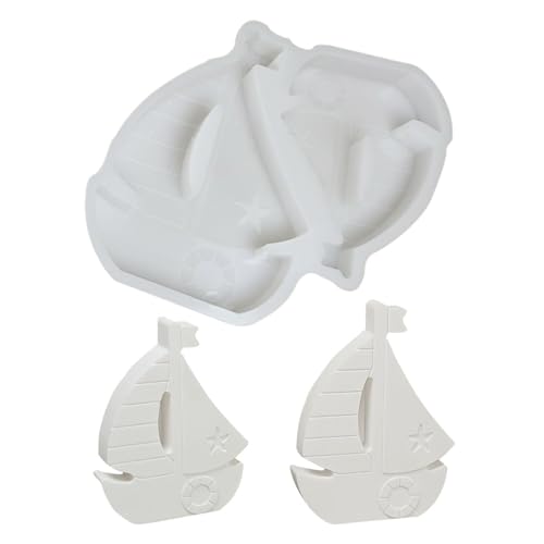 JS MOLD Silikonform Segelboot,Silikonformen Gießformen Maritim,Gipsformen zum Gießen, Kerzen Silikonformen Boot,Boot Giessform Silikon Gießform für DIY Gips Kerzen Handwerk (S1372) von JS MOLD