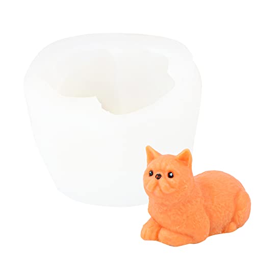 JS MOLD Silikonform Tiere 3D, Katzen Form Silikon Seifengießform,Tier Gießformen Silikon,Hund Kerze Silikonform,Epoxidharz Formen für Kuchen, Seifen, Fondant Kuchen Dekoration Form (6#) von JS MOLD