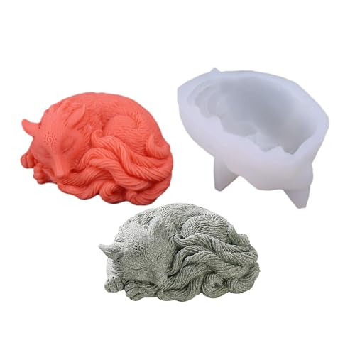 JS MOLD Silikonformen Epoxidharz Fuchs,3D Fuchs Kerze Form Tier Harz Form,Tier Gießformen Silikon Kerzenform Silikonform für Kuchen, Seifen, Fondant Kuchen Dekoration Form JS MOLD Silikonformen Epoxidharz Fuchs,3D Fuchs Kerze Form Tier Harz Form,Tier Gießformen Silikon Kerzenform Silikonform für Kuchen, Seifen, Fondant Kuchen Dekoration Form von JS MOLD