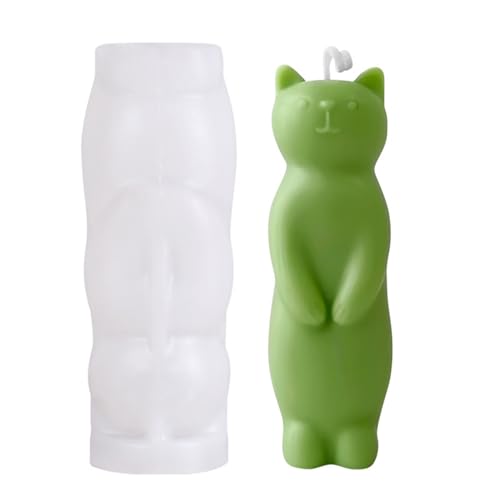 JS MOLD Silikonform Kätzchen Kerzen Gießform, 3D Kätzchen Silikon Kerzenform Katzen Silikonform für DIY Kerzen Gips Handwerk von JS MOLD