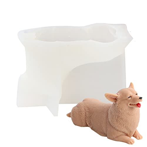 JS MOLD Tier Silikonform 3D Katzen Form Silikon Seifengießform,Tier Gießformen Silikon,Hund Kerze Silikonform,DIY Silikonform zur Herstellung von Kuchen, Seifen, Fondant Kuchen Dekoration Form (4#) von JS MOLD