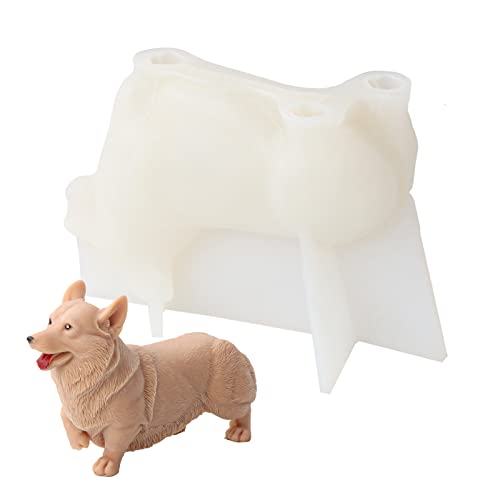 JS MOLD Tier Silikonform 3D Katzen Form Silikon Seifengießform,Tier Gießformen Silikon,Hund Kerze Silikonform,DIY Silikonform zur Herstellung von Kuchen, Seifen, Fondant Kuchen Dekoration Form (9#) von JS MOLD