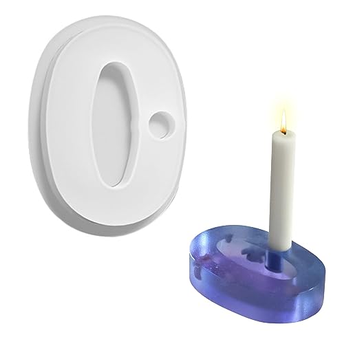 JS MOLD Zahlen Silikonform Kerzenhalter,DIY Zahlen Kerzenform Beton Silikon Kerzenständer Gipsharzform,3D Kerzenhalter Zementform Silikonformen Epoxidharz für Kerzenständer Tablett (0) von JS MOLD