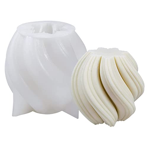 Kerzenform Silikon 3D große Spirale Wirbel Ball Formen kerzengießform Kerzenform Zum Gießen für Bastelornamente, Fondant, Duftkerzen,JS MOLD (15,7 X 16 cm) von JS MOLD