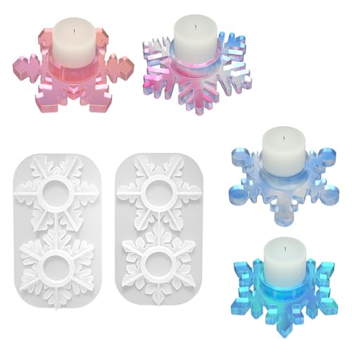 Kerzenhalter Silikonform,Schneeflocken Gießform Kerzenhalter,DIY Weihnachten Resin Kerzenständer Gießform 3D Epoxidharz Formen Silikon Kerzenhalter für Epoxidharz Casting DIY Kerzenständer Handwerk Kerzenhalter Silikonform,Schneeflocken Gießform Kerzenhalter,DIY Weihnachten Resin Kerzenständer Gießform 3D Epoxidharz Formen Silikon Kerzenhalter für Epoxidharz Casting DIY Kerzenständer Handwerk von JS MOLD