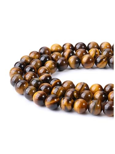 JSDDE 8 mm Perlen aus Natursteinen für Schmuck zum Selbermachen, runde Perlen, harte Steine, für Armband, Edelsteine für Yoga, Modeschmuck, Halskette, handgefertigt, Tigerauge JSDDE 8 mm Perlen aus Natursteinen für Schmuck zum Selbermachen, runde Perlen, harte Steine, für Armband, Edelsteine für Yoga, Modeschmuck, Halskette, handgefertigt, Tigerauge von JSDDE