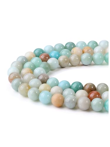 JSDDE 8 mm Perlen aus Natursteinen für Schmuck zum Selbermachen, runde Perlen, harte Steine, für Armband, Edelsteine für Yoga, Schmuck, Modeschmuck, Halskette, handgefertigt, Amazonit JSDDE 8 mm Perlen aus Natursteinen für Schmuck zum Selbermachen, runde Perlen, harte Steine, für Armband, Edelsteine für Yoga, Schmuck, Modeschmuck, Halskette, handgefertigt, Amazonit von JSDDE