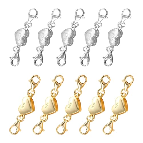 10pcs Clasp Für Schmuck Sicheres Gold Und Silberbeschaden Tragbares Zubehör Für Die Schnelle Befestigung von JSGHGDF