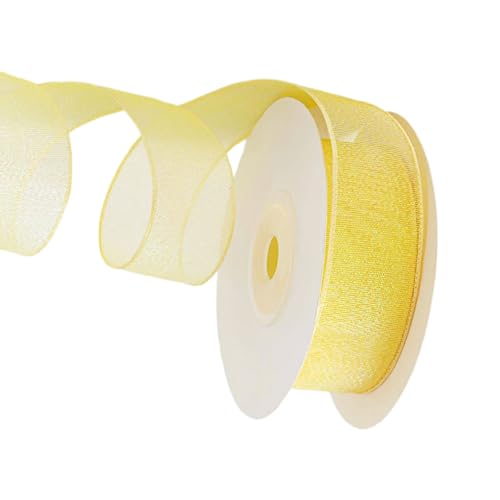 1inx11yd Sheer Organza Ribbon Wrap Ribbon Weihnachtsband Für Bögen Kranzpaket Weihnachtszeithochzeitdekoration von JSGHGDF