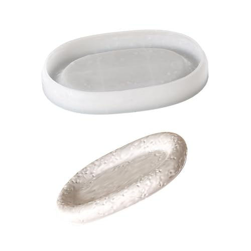 Flexible Silikonform Für Schale Epoxid Oval Geformtes Tablett/Kerzenbecher Formputzspeicherplatte Haus Dekoration Form von JSGHGDF