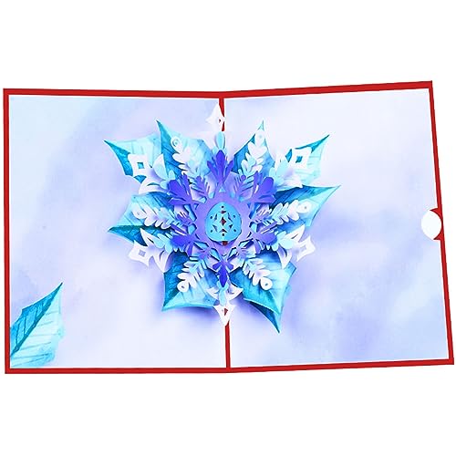 JSGHGDF 3D Snowflake Popup Weihnachtsgrüßkarte Mit Umschlag Schnee Weihnachtsmann Urlaub Einladung Geschenk Weihnachtsgrüßkarte von JSGHGDF