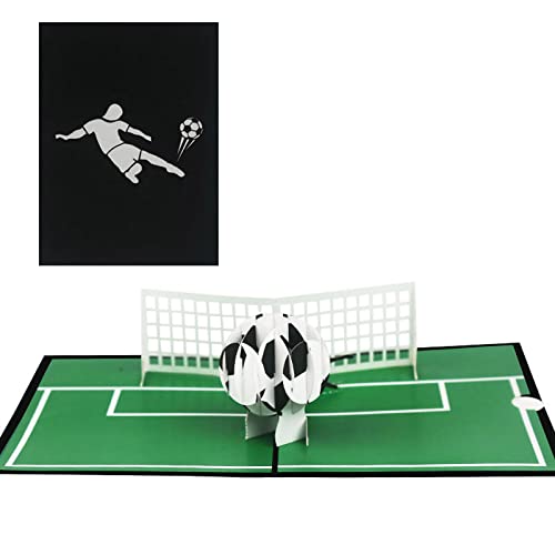 JSGHGDF Fußball Fußball Popup Karte 3D Geburtstagsgrußkarte Für Vaters Day Jubiläum Glückwunsch Karte Postkarten Geschenk von JSGHGDF