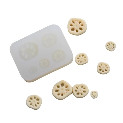 Miniatur Lebensmittel Spiele Machen Schimmel Silikonform Für Lotuserwurzelscheiben Ornament Epoxidharz Dolls House Kits Schimmel von JSGHGDF