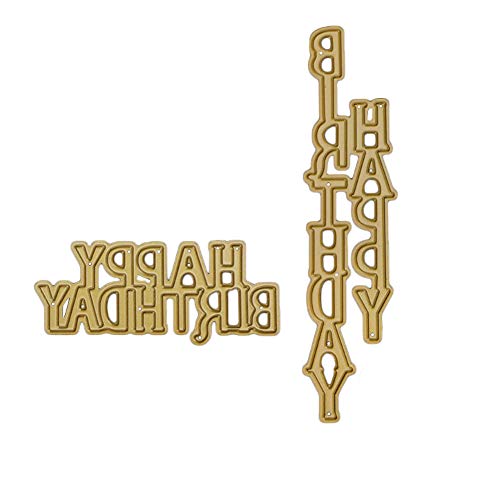 Stanzschablonen mit Buchstaben "Happy Birthday", für Sammelalben, Alben, Karten, Prägung, Basteln, Stanzformen für Kartenherstellung von JSGHGDF