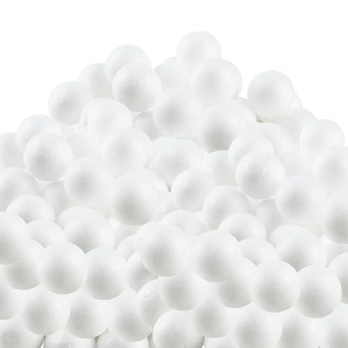 100 Stück Schaum Bastelkugeln, Styroporkugeln, Styroporbälle für Kunst, Heimwerken, Ornamente, Schulprojekte, Party-Dekoration (Solide 2cm) von JSMTKJ