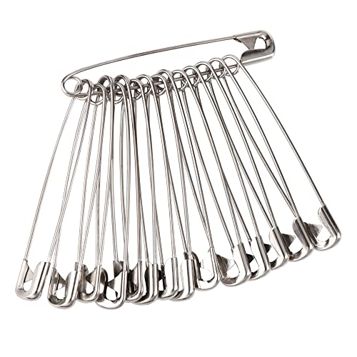 30 Stück Große Sicherheitsnadeln 8.5 cm große Hochleistungs-Sicherheitsnadel aus Metall, für Bastelarbeiten, Decken, Matratzen, Kleidung, Schmuck, Wirkwaren/Silber 30 Stück Große Sicherheitsnadeln 8.5 cm große Hochleistungs-Sicherheitsnadel aus Metall, für Bastelarbeiten, Decken, Matratzen, Kleidung, Schmuck, Wirkwaren/Silber von JSMTKJ