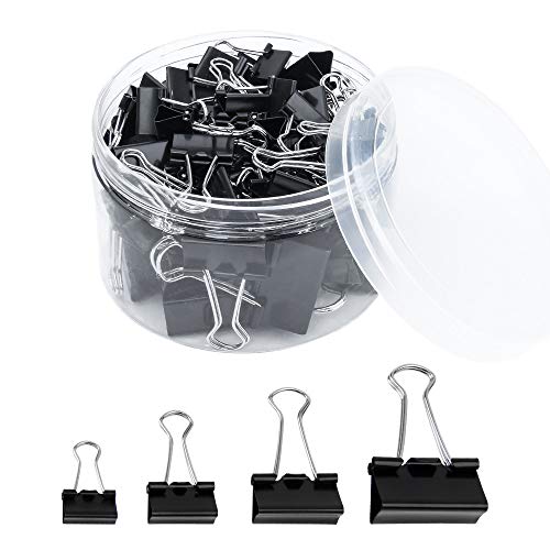 Foldback Klammern Binderclips Metall Clips Büroklammern für Notizen Briefpapier Clip Bürobedarf Schwarze 15mm 19mm 25mm 32mm 60 Stück Foldback Klammern Binderclips Metall Clips Büroklammern für Notizen Briefpapier Clip Bürobedarf Schwarze 15mm 19mm 25mm 32mm 60 Stück von JSMTKJ