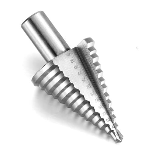 HSS Stufenbohrer 10mm Schaft Kegelbohrer Schälbohrer Stufenbohrer Metall Lochbohrer Blechbohrer Passt in jedes Bohrfutter Kegelbohrer Ø 5-35mm - 13 Stufen Konusbohrer von JSMTKJ