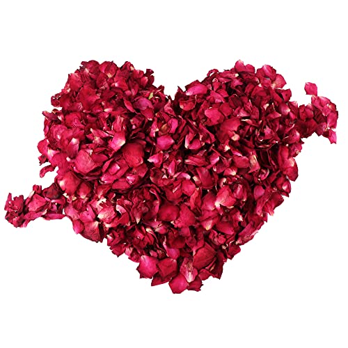 JSMTKJ Natürliche Getrocknete Rosenblätter 100g Rosenblätter Echte Blume Rosenblatt Konfetti für Fußbad Körperbad Spa Hochzeit Konfetti Heimduft DIY Handwerk Zubehör von JSMTKJ