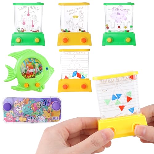 Wasser Flipper, 6 Stück Handheld Mini Wasser Ring Spiel Kinder Wasserflipper Spiel Geduldsspiel Wasserflipper Fische Fun Geschenke Mitgebsel Kindergeburtstag Weihnachten Wasser Flipper, 6 Stück Handheld Mini Wasser Ring Spiel Kinder Wasserflipper Spiel Geduldsspiel Wasserflipper Fische Fun Geschenke Mitgebsel Kindergeburtstag Weihnachten von JSMTKJ