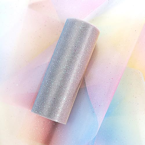 Regenbogen Tüllstoff Dekorationsband 15cm x 9m für Hochzeit,Weihnachtsdeko, Party & Basteln Tüllnetz Tischläufer mit Transparenter Optik, Tüllband Mehrzweck als Geschenkverpackung Regenbogen Tüllstoff Dekorationsband 15cm x 9m für Hochzeit,Weihnachtsdeko, Party & Basteln Tüllnetz Tischläufer mit Transparenter Optik, Tüllband Mehrzweck als Geschenkverpackung von JSMTKJ