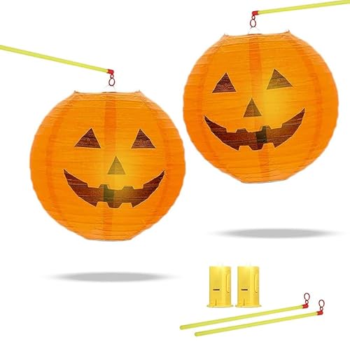 Halloween kürbis Laterne,kürbis Laterne für aufhängen,Pumpkin Lantern Decoration,Faltbare Papierlaternen Dekorative für Home Party Halloween Dekoration (Kürbis) von JSRHEEM