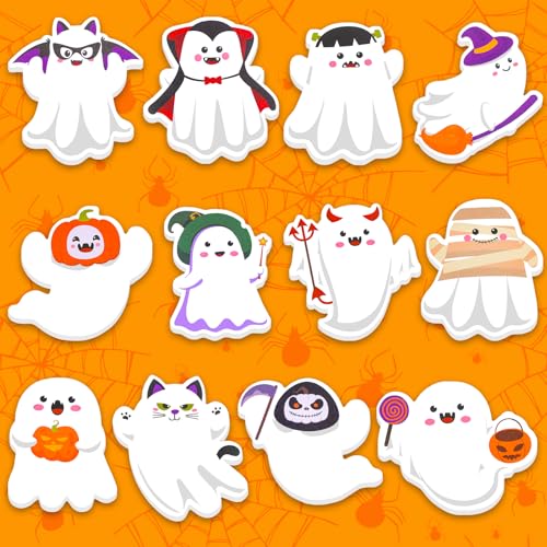 JSRQT 12 Pack Halloween Haftnotizen, Süße Geister Selbstklebende Notizen für Erwachsene Kinder, Kleine Abnehmbare Haftnotizblöcke für Schulbüro Planerinnerungen, Klassenzimmer Belohnungen, Party Dekor JSRQT 12 Pack Halloween Haftnotizen, Süße Geister Selbstklebende Notizen für Erwachsene Kinder, Kleine Abnehmbare Haftnotizblöcke für Schulbüro Planerinnerungen, Klassenzimmer Belohnungen, Party Dekor von JSRQT