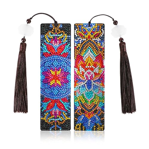 JSRQT 2 Stück Mandala Diamant Malerei Lesezeichen mit Quasten,5D Diamond Art Painting Bookmark,DIY Perlen Leder Quaste Buchmarken Handwerk für Erwachsene Anfänger Geschenk JSRQT 2 Stück Mandala Diamant Malerei Lesezeichen mit Quasten,5D Diamond Art Painting Bookmark,DIY Perlen Leder Quaste Buchmarken Handwerk für Erwachsene Anfänger Geschenk von JSRQT