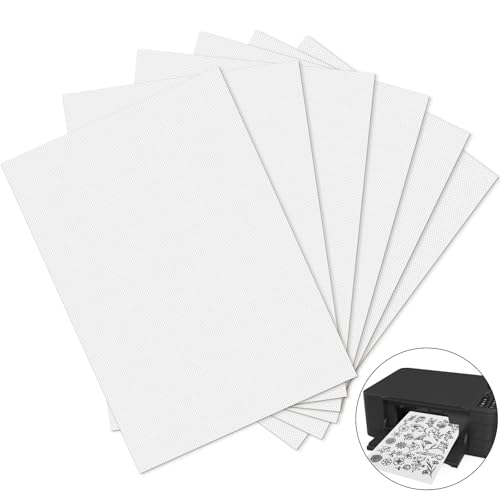 JSRQT 6 Blätter Wasserlöslicher Stabilisator Stickvlies,Druckbares Rohling Stickvorlagen Selbstklebend,Abwaschbare Sticktransferpapier zum Drucken oder Zeichnen 8,3 x 11 Zoll JSRQT 6 Blätter Wasserlöslicher Stabilisator Stickvlies,Druckbares Rohling Stickvorlagen Selbstklebend,Abwaschbare Sticktransferpapier zum Drucken oder Zeichnen 8,3 x 11 Zoll von JSRQT