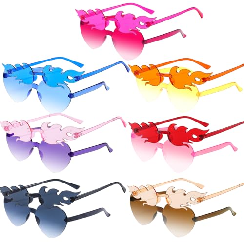 JSTHHTT 14 Stück Herz Sonnenbrille, Party Brille, Hippie Brille, Transparent Sonnenbrille Herzform Flammen Sonnenbrille für Fasching Requisiten Geburtstagsfeier für Kinder und Erwachsene JSTHHTT 14 Stück Herz Sonnenbrille, Party Brille, Hippie Brille, Transparent Sonnenbrille Herzform Flammen Sonnenbrille für Fasching Requisiten Geburtstagsfeier für Kinder und Erwachsene von JSTHHTT