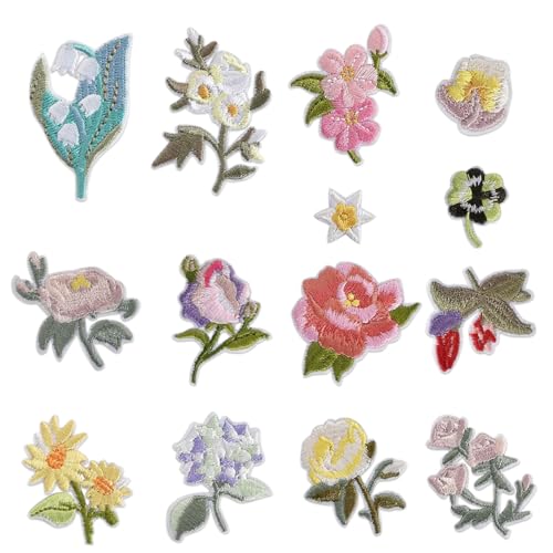 JSTHHTT 14 Stück Patches Zum AufbüGeln, Flicken Zum AufbüGeln, Blumen Bestickte AufnäHer, Patches Klett, BüGelbilder FüR Textilien FüR Jeans, Hemden & Jacken, Einfache Anwendung, Hemden, Diy-ZubehöR JSTHHTT 14 Stück Patches Zum AufbüGeln, Flicken Zum AufbüGeln, Blumen Bestickte AufnäHer, Patches Klett, BüGelbilder FüR Textilien FüR Jeans, Hemden & Jacken, Einfache Anwendung, Hemden, Diy-ZubehöR von JSTHHTT