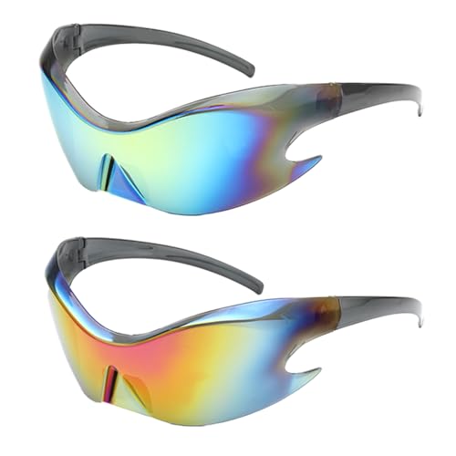 JSTHHTT 2 Stück Partybrille, Randlose Sonnenbrille, Brille Lustig, Sonnenbrille für Damen Herren, für Konzert, Versammlungen, Nachtleben, Bar, Verkleidung JSTHHTT 2 Stück Partybrille, Randlose Sonnenbrille, Brille Lustig, Sonnenbrille für Damen Herren, für Konzert, Versammlungen, Nachtleben, Bar, Verkleidung von JSTHHTT
