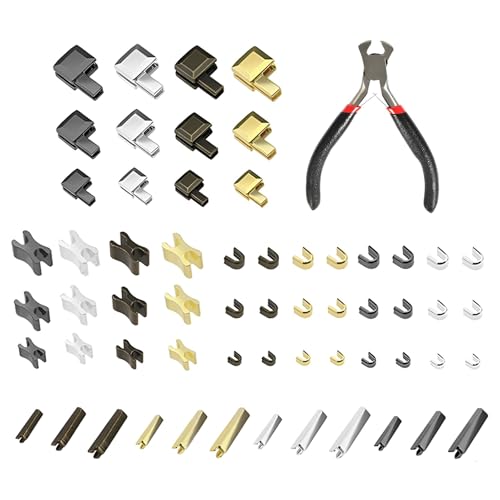 60 Stück Reißverschluss Reparatur Set, Ersatz Zipper für Reißverschlüsse Reisverschlussreparaturset Metall Ersatzzipper Schieber Kit mit Installieren Sie Zangen (4 Farben) von JSUOEO