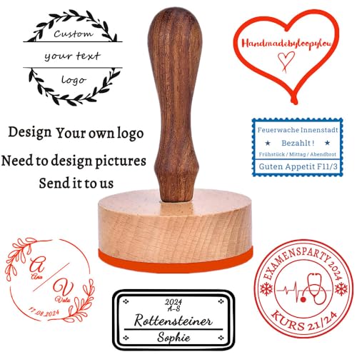 18 personalisierte Designs benutzerdefinierte hölzerne Gummi-Stempel für Business-Logo-Adress-Etiketten Custom Rubber Stamp von JSWLYWMTPJ