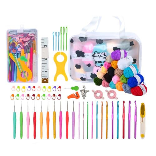 JSZDFSV Häkelnadel-Zubehör, Werkzeuge für Erwachsene, Häkelnadel-Set, Häkelsets für Kinder, Anfänger, Strickwerkzeug-Sets mit Etui JSZDFSV Häkelnadel-Zubehör, Werkzeuge für Erwachsene, Häkelnadel-Set, Häkelsets für Kinder, Anfänger, Strickwerkzeug-Sets mit Etui von JSZDFSV