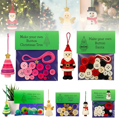 JSvsza DIY Schneemann Weihnachtsornamente Bastelset mit Knöpfen Komplettes Weihnachts Bastelset für Kinder und Erwachsene Handgemachte Weihnachtsbaum Dekoration Geschenkidee, 5PCS JSvsza DIY Schneemann Weihnachtsornamente Bastelset mit Knöpfen Komplettes Weihnachts Bastelset für Kinder und Erwachsene Handgemachte Weihnachtsbaum Dekoration Geschenkidee, 5PCS von JSvsza
