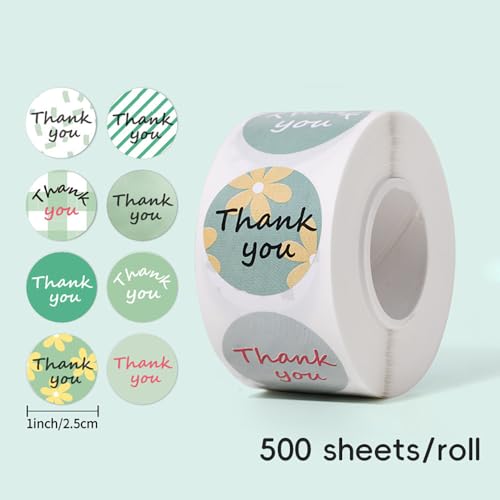 1000 Stück Danke Aufkleber 2.5cm Selbstklebende Dankeschön Sticker auf Rolle Rund Etiketten Thank You Sticker für Geschenktüten, Umschläge, Verpackung, Kommunion, Hochzeit & kleines Business von JTHTJOK