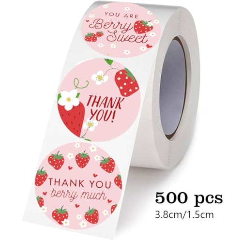 1000 Stück Erdbeer Aufkleber Versiegelungsetiketten, Etiketten für Geschenktüten Runde Dichtungssticker für Marmeladengläser, Gewürze, Flaschen, Geschenktüten, Umschläge & DIY Bastelprojekte 1000 Stück Erdbeer Aufkleber Versiegelungsetiketten, Etiketten für Geschenktüten Runde Dichtungssticker für Marmeladengläser, Gewürze, Flaschen, Geschenktüten, Umschläge & DIY Bastelprojekte von JTHTJOK