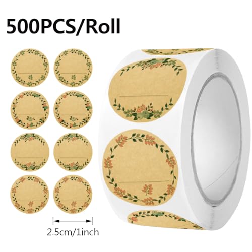 1000 Stück Kraftpapier Aufkleber Rund 2.5cm Selbstklebende Etiketten zum Beschriften Runde Etiketten für Marmeladengläser, Gewürze, Backen, Flaschen, Geschenktüten, Umschläge & DIY Bastelprojekte 1000 Stück Kraftpapier Aufkleber Rund 2.5cm Selbstklebende Etiketten zum Beschriften Runde Etiketten für Marmeladengläser, Gewürze, Backen, Flaschen, Geschenktüten, Umschläge & DIY Bastelprojekte von JTHTJOK