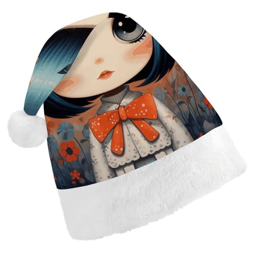 JTKBNVM Anime Mädchen Bilder Weihnachtsmütze für Frauen Männer Nikolausmütze für Erwachsene Rote Mütze Kurzer Plüsch mit weißen Bündchen JTKBNVM Anime Mädchen Bilder Weihnachtsmütze für Frauen Männer Nikolausmütze für Erwachsene Rote Mütze Kurzer Plüsch mit weißen Bündchen von JTKBNVM