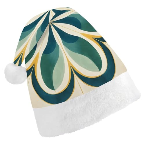 JTKBNVM Blaue und braune Weihnachtsmütze für Damen und Herren, Nikolausmütze für Erwachsene, rote Mütze, kurzer Plüsch mit weißen Manschetten JTKBNVM Blaue und braune Weihnachtsmütze für Damen und Herren, Nikolausmütze für Erwachsene, rote Mütze, kurzer Plüsch mit weißen Manschetten von JTKBNVM