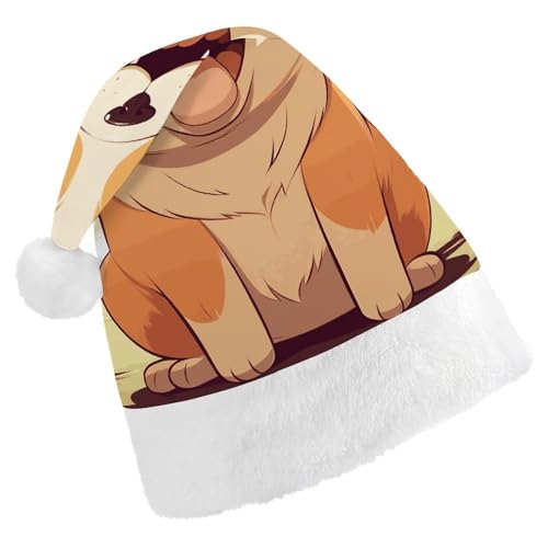 JTKBNVM Cartoon Shiba Inu Hund Weihnachtsmütze für Damen Herren Nikolausmütze für Erwachsene Rote Mütze Kurzer Plüsch mit weißen Bündchen JTKBNVM Cartoon Shiba Inu Hund Weihnachtsmütze für Damen Herren Nikolausmütze für Erwachsene Rote Mütze Kurzer Plüsch mit weißen Bündchen von JTKBNVM
