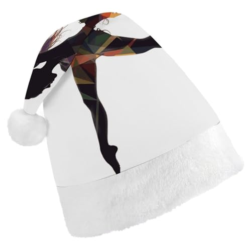 JTKBNVM Eine Tänzerin Weihnachtsmütze für Damen Herren Nikolausmütze für Erwachsene Rote Mütze Kurzer Plüsch mit weißen Bündchen JTKBNVM Eine Tänzerin Weihnachtsmütze für Damen Herren Nikolausmütze für Erwachsene Rote Mütze Kurzer Plüsch mit weißen Bündchen von JTKBNVM